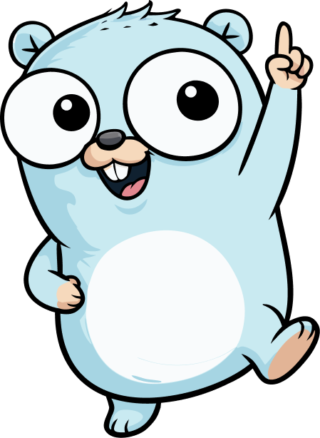 Gopher mascot pointing up